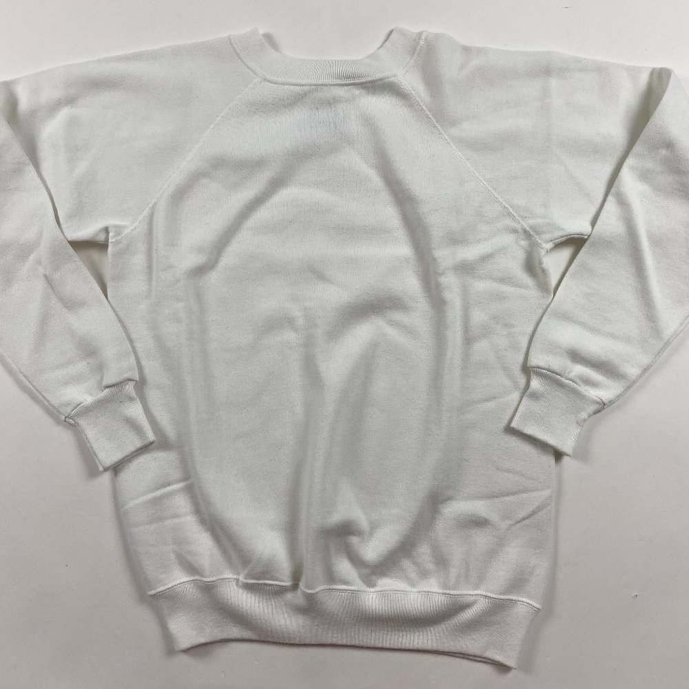 Vintage 90s Hanes Her Way Sweatshirt Women's Medium White Made in the USA